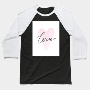 "Love" Graphic Design Teeshirt Baseball T-Shirt